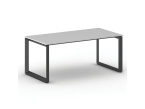 Kancelářský stůl PRIMO INSPIRE, 180x90 cm, černá podnož, šedá