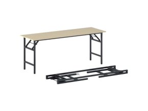 Konferenční stůl FAST READY, 170x50 cm, černá podnož, bříza