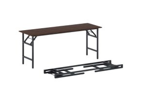 Konferenční stůl FAST READY, 170x50 cm, černá podnož, ořech