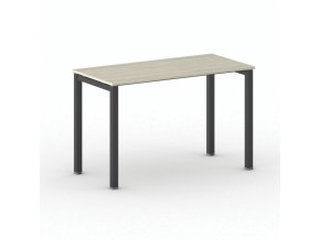 Kancelářský stůl PRIMO SQUARE, 120x60 cm, černá podnož, dub přírodní