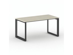 Kancelářský stůl PRIMO INSPIRE, 160x80 cm, černá podnož, dub přírodní