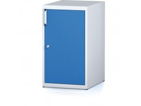 Dílenská skříňka na nářadí MECHANIC, s dvířky, 2 police, 480 x 600 x 840 mm,  modré dveře