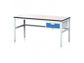 nastavitelny dilensky stul mechanic ii 1 zasuvkovy box na naradi 1600x700x745 985 mm seda modra 18017