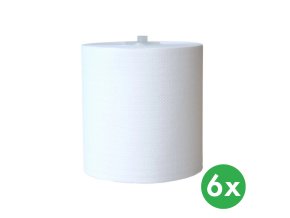 Papírové ručníky v rolích MAXI AUTOMATIC, bílé, dvouvrstvé, 6 ks