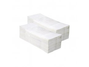 Skládané papírové ručníky, jednovrstvé, 4000 ks, bílé