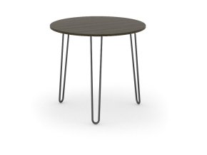 Kulatý jídelní stůl SPIDER, průměr 80 cm, černá podnož, wenge