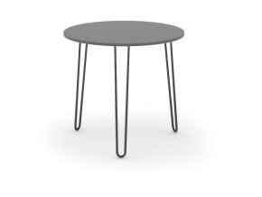 Kulatý jídelní stůl SPIDER, průměr 80 cm, černá podnož, grafit
