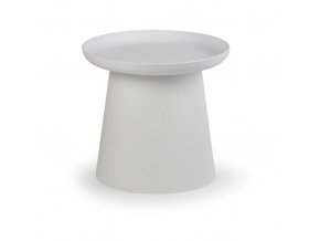 Plastový kávový stolek FUNGO, průměr 500 mm, bílý