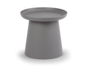 Plastový kávový stolek FUNGO, průměr 50 cm, šedý