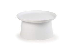 Plastový kávový stolek FUNGO, průměr 70 cm, bílý