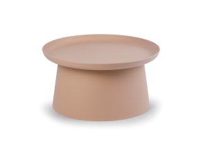 Plastový kávový stolek FUNGO, průměr 70 cm, cihlová