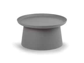 Plastový kávový stolek FUNGO, průměr 70 cm, šedý