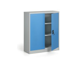 kovova spisova skrin demontovana 2 police 950 x 1150 x 400 mm modra 26994