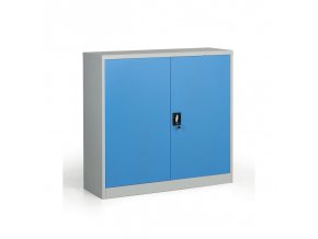 kovova spisova skrin demontovana 2 police 1200 x 1150 x 400 mm modra 27018