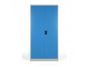 kovova spisova skrin demontovana 4 police 950 x 1950 x 400 mm modra 26989