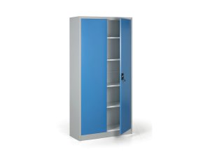 kovova spisova skrin demontovana 4 police 950 x 1950 x 400 mm modra 26990