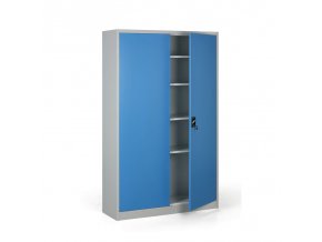 kovova spisova skrin demontovana 4 police 1200 x 1950 x 400 mm modra 26982