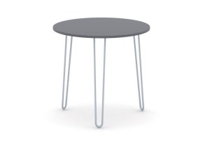 Kulatý jídelní stůl SPIDER, průměr 80 cm, šedostříbrná podnož, grafit