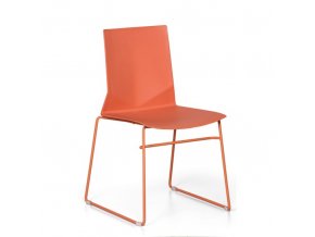 Plastová jídelní židle CLANCY, oranžová