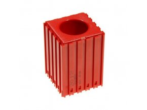Plastový box na nářadí s válcovou stopkou D30, modul 5x5, 1 dutina, červená