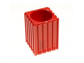 plastovy box na naradi s valcovou stopkou d40 modul 5x5 1 dutina cervena 35569