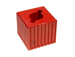Plastový box pro upínač nástroje typu ABS 63, modul 8x8, 1 dutina, červená