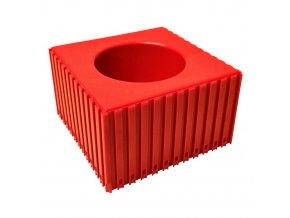 Plastový box pro upínač nástroje typu HSK 100, modul 12x12, 1 dutina, červená