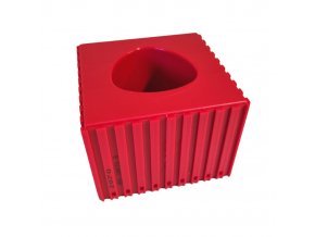 Plastový box pro upínač nástroje CAPTO C8, modul 10x10, 1 dutina, červená