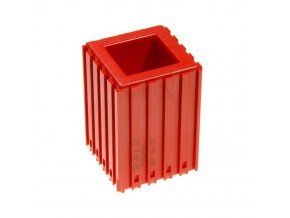 Plastový box na soustružnické nože s profilem držáku 30x30, modul 5x5, 1 dutina, červená