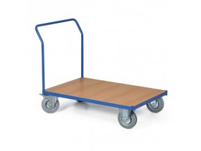 plosinovy vozik plosina 750x500 mm nosnost 200 kg kola 125 mm s sedou pryzi 39713