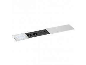 zasuvkovy box typ v posuvny kryt 2x zasuvka nabijeci usb a c porty 2x rj45 port 1x bezdratova nabijecka stribrna 36015