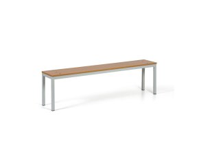 Šatní lavice, sedák - lamino, délka 1500 mm, šedé nohy, buk
