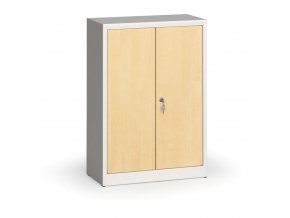 Svařované skříně s lamino dveřmi, 1150 x 800 x 400 mm, RAL 7035/bříza
