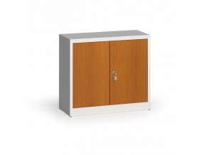 Svařované skříně s lamino dveřmi, 800 x 920 x 400 mm, RAL 7035/třešeň