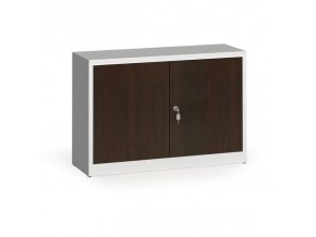 Svařované skříně s lamino dveřmi, 800 x 1200 x 400 mm, RAL 7035/wenge