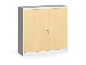 Svařované skříně s lamino dveřmi, 1150 x 1200 x 400 mm, RAL 7035/bříza
