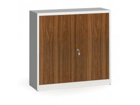 Svařované skříně s lamino dveřmi, 1150 x 1200 x 400 mm, RAL 7035/ořech