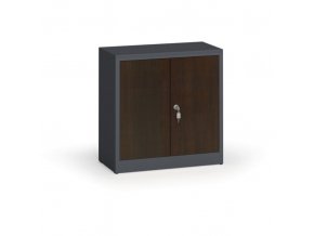 Svařované skříně s lamino dveřmi, 800 x 800 x 400 mm, RAL 7016/wenge