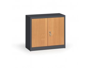 Svařované skříně s lamino dveřmi, 800 x 920 x 400 mm, RAL 7016/buk