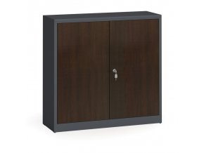 Svařované skříně s lamino dveřmi, 1150 x 1200 x 400 mm, RAL 7016/wenge