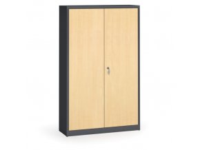 Svařované skříně s lamino dveřmi, 1950 x 1200 x 400 mm, RAL7016/bříza