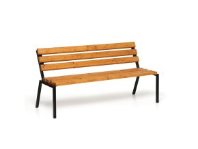 Venkovní lavička STACK, stohovatelná, s opěradlem, 1500 mm, limba