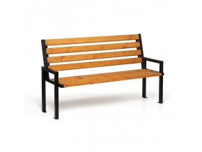 Venkovní lavička CITY s opěradlem, 1660 mm, limba