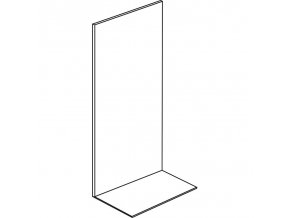 Prodejní regál jednostranný, plné stěny, 2200 x 1000 x 450 mm, přídavný, antracit