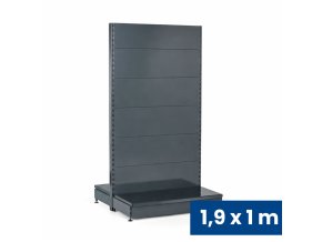 prodejni regal oboustranny plne steny 1900 x 1000 x 900 mm zakladni antracit 140919