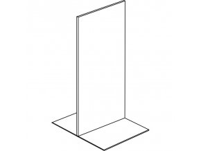 Prodejní regál oboustranný, plné stěny, 2200 x 1000 x 900 mm, přídavný, antracit
