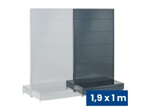 prodejni regal oboustranny perfo steny 1900 x 1000 x 900 mm pridavny antracit 142352