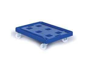 plastovy vozik xl na prepravky 800x600 mm 500 kg por kola modra 105748