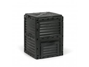 plastovy zahradni komposter 300 l cerny 53038