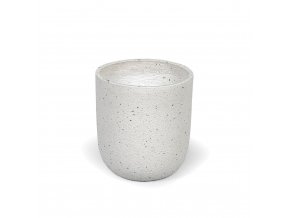kvetinac valcovy m 33 x 33 x 34 cm fiberclay bily piskovec 54375